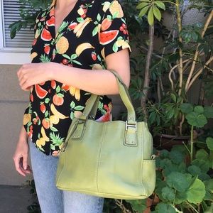 fossil olive green handbolsa